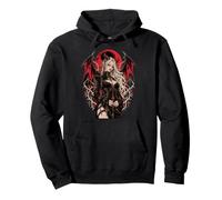 Gotico Demone Donna Ali di Pipistrello Red Eclipse Manga Art Felpa con Cappuccio