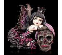 Gotico Elfi Figura - Little Shadows Lolita - Fairy Fata Teschio Nero