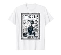 Gotico Goth Ragazza Studenti di Letteratura Halloween Maglietta