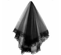 Gotico Matrimonio Velo Vintage Pizzo Tulle Sposa Capelli Accessori Costume