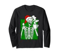 Gotico Natale caffè Scheletro Horror Goth Natale Santa Maglia a Manica