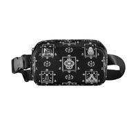 Gotico Nero Astrologica Tarocchi Carino Crossbody Bag Marsupio per Donne Uomini Mini con Cinghia Regolabile per Shopping Sport Lavoro Mariconeras de cintura para