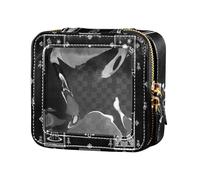 Gotico Nero Astrologica Tarocchi Trasparente Piccola Borsa Trucco per Borsa Borse da Viaggio per Articoli da toeletta Mini Contenitori Trucco per Volare