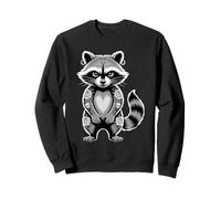 Gotico Punk Raccoon Tatuaggio Piercing Cool Divertente Inchiostro Animale Felpa