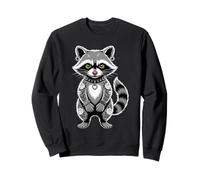 Gotico Punk Raccoon Tatuaggio Piercing Cool Divertente Inchiostro Animale Felpa