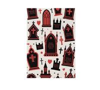Gotico Rosso e Nero Halloween Bara Croce Decorative Giardino Bandiere bandiere all'aperto banner per la decorazione del portico 28x40 double sided