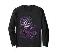 Gotico Scheletro Sirena Dark Fantasy Oceano Maglia a Manica