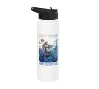Gotico, Sirena, Divertente, Antisociale, Non voglio stare Stainless Steel Insulated Water Bottle