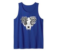 Gotico Teschio Funghi Grunge Scuro Fairycore Goth Goblincore Canotta, Uomo, Blu Reale, XL