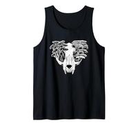 Gotico Teschio Funghi Grunge Scuro Fairycore Goth Goblincore Canotta, Uomo, Nero, L