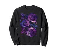Gotico, Viola, Nero, Rose, Rose Scure, estetica Floreale Felpa
