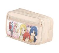 Gotō Hitori, astuccio anime Ijichi Nijika/Kita Ikuyo con stampa anime, grande doppia chiusura lampo, astuccio, astuccio per la scuola, Tipo 20, 21*8*13CM, Cartella portadocumenti