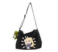 Goto Hitori - Borsa sportiva da palestra Kita Ikuyo, borsa da viaggio per fine settimana e pernottamento, borsa a tracolla cilindrica, Ijichi Nijika Nero, 30*20*20CM