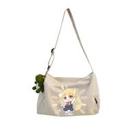 Goto Hitori - Borsa sportiva da palestra Kita Ikuyo, borsa da viaggio per fine settimana e pernottamento, borsa a tracolla cilindrica, Ijichi Nijika Bianco, 30*20*20CM