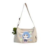 Goto Hitori - Borsa sportiva da palestra Kita Ikuyo, borsa da viaggio per fine settimana e pernottamento, borsa a tracolla cilindrica, Yamada Ryo Bianco, 30*20*20CM
