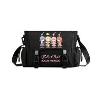 Gotō Hitori Borse a tracolla Kita Ikuyo Borse a tracolla Ijichi Nijika Borsa a tracolla impermeabile Anime Borsa a tracolla leggera nera con panno patta, fascia con fibbia, cinturino regolabile, Tipo