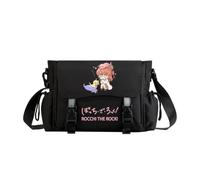 Gotō Hitori Borse a tracolla Kita Ikuyo Borse a tracolla Ijichi Nijika Borsa a tracolla impermeabile Anime Borsa a tracolla leggera nera con panno patta, fascia con fibbia, cinturino regolabile, Tipo
