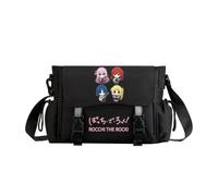 Gotō Hitori Borse a tracolla Kita Ikuyo Borse a tracolla Ijichi Nijika Borsa a tracolla impermeabile Anime Borsa a tracolla leggera nera con panno patta, fascia con fibbia, cinturino regolabile, Tipo