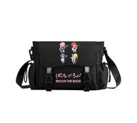 Gotō Hitori Borse a tracolla Kita Ikuyo Borse a tracolla Ijichi Nijika Borsa a tracolla impermeabile Anime Borsa a tracolla leggera nera con panno patta, fascia con fibbia, cinturino regolabile, Tipo