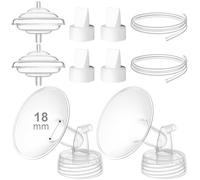 Gotocut Kit di accessori per tiralatte da 18 mm, compatibile con Spectra S1/S2/Motif Luna, include valvole, tubi e protezioni antiriflusso