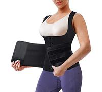 Gotoly Fascia Addominale Dimagrante Donna Cintura Regolabile Lombare Posturale Sauna di Neoprene Accelerare la Combustione dei Grassi Allenamento Waist Trimmer Belt (Nero, 3XL)