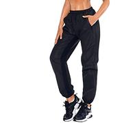 Gotoly Pantaloni Dimagranti Donna Effetto Sauna Vita Alta Pantaloni per Sudare Hot Thermo Sudore Shaper per Fitness Sauna Pants con Tasche (Pantaloni Neri, S)