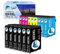 GoToners 603 XL Cartucce Compatibili per Epson 603XL per Workforce WF-2810 WF-2820 WF-2830 WF-2840 WF-2845 WF-2870 Expression Home XP-2100 XP-2150 XP-2155 XP-3100 XP-3150 XP-3155 XP-4150 (15 Pack)