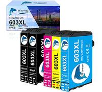 GoToners 603XL Cartucce Compatibili per Epson 603 XL Multipack per Expression Home XP-2100 XP-2105 XP-3100 XP-4100 Workforce WF-2810 WF-2830 WF-2850 (2 Nero, 1 Ciano, 1 Magenta, 1 Giallo)