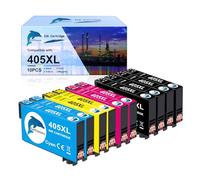 GoToners Cartucce d'inchiostro 405XL, confezione da 10 pezzi, ricambio per Epson 405 405XL, compatibili con Epson Workforce WF-3820 WF-4820 WF-7830 WF-4830 WF-7840 WF-3825 WF-4825 (4 nero, 2 ciano, 2