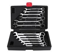 GOTOTOP 12 Pezzi Set di Chiavi a Cricchetto, Chiave Combinate a Cricchetto Strumenti Manuali con custodia trasporto Nera, 8-19mm