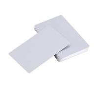 GOTOTOP 50Pcs Biglietti da Visita in Bianco Universal Fashion Metal Marcatore con Incisione al Biglietto da Visita con più Colori per Donna Uomo (3,4 × 2,1 × 0,01 Pollici)(Silver)