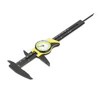 GOTOTOP Calibro Micrometrico in Acciaio Inossidabile, Calibro per Orologio Digitale 0-150 Mm con Display LCD Precisione 0,1 Mm per Misurazioni Esterne, Interne e della profondità(Giallo (Inglese))