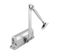 GOTOTOP Chiudiporta commerciale in lega di alluminio, meccanismo di chiusura automatica regolabile della porta 45-65kg, chiudiporta automatico idraulico resistente Due valvole indipendenti strumento