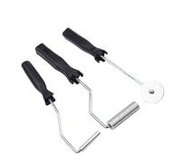 GOTOTOP Kit Rullo in Fibra di Vetro 3PCS, Kit Rullo di laminazione per Utensili a Bolla in Lega di Alluminio in Fibra di Vetro per Composito in Resina Stampo FRP