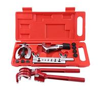 GOTOTOP Kit Svasatura Tubi con Tagliatubi, Piegatubi e Chiave a Cricchetto - Doppia e Singola Svasatura 45° per Rame, Alluminio, Acciaio per Tubi 1/4",5/16",3/8" Pollici