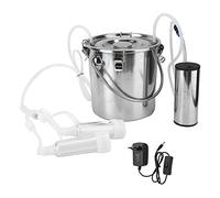 GOTOTOP Mungitrice da 100-240 V per Mucche capre Sistema Elettrico in Acciaio Inossidabile Mungitore Mini Set di regolatori per Pompa a Vuoto Domestica con Secchio da 5 Litri(Sheep-Unione Europea)