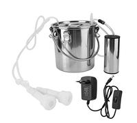 GOTOTOP Mungitrice per Mucca, mungitrice elettrica 5L 110-240V Mungitrice in Acciaio Inossidabile Strumenti di pompaggio per Mucche da Pecora(Cow)
