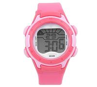 GOTOTOP Orologio da polso digitale digitale semplice per bambini Sport all'aria aperta 3 ATM Cinturino in PU impermeabile Orologio da polso LED Cronometro leggero(Rosa rossa)