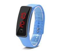 GOTOTOP Orologio Sportivo per Bambini, Orologio da Polso Digitale alla Moda con Grande Schermo a LED Cinturino in Silicone Morbido Orologio Fitness All'aperto per Ragazzi e Ragazze(Lake Blue)