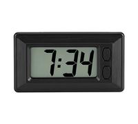 GOTOTOP Sveglia Digitale Elettronica LCD, Orologio da Tavolo LCD Silenzioso Ultrasottile con Cuscinetto Adesivo per cruscotto per Auto Home Desk Office Nero
