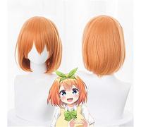 Gotoubun No Hanayome Yotsuba Nakano Parrucche Cosplay Arancione Parrucca per capelli sintetica resistente al calore corta Perucas Anime KUZW014b