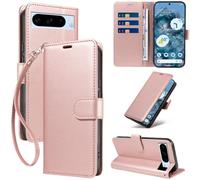 GOTOURED Custodia a portafoglio per Google Pixel 8 Pro con blocco RFID (oro | Pelle PU, custodia a libro, cavalletto, cinturino da polso, 3 slot per schede, tasca per contanti, chiusura magnetica