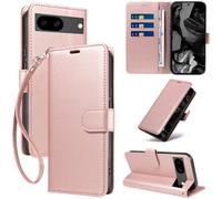 GOTOURED Custodia a portafoglio per Google Pixel 8A con blocco RFID (oro | Pelle PU, custodia a libro, cavalletto, cinturino da polso, 3 slot per schede, tasca per contanti, chiusura magnetica