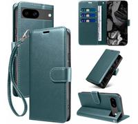 GOTOURED Custodia a portafoglio per Google Pixel 8A con blocco RFID (verde | Pelle PU, custodia a libro, cavalletto, cinturino da polso, 3 slot per schede, tasca per contanti, chiusura magnetica