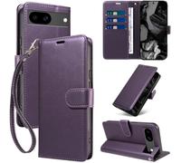 GOTOURED Custodia a portafoglio per Google Pixel 8A con blocco RFID (viola) | Pelle PU, custodia a libro, cavalletto, cinturino da polso, 3 slot per schede, tasca per contanti, chiusura magnetica