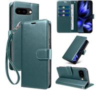 GOTOURED Custodia a portafoglio per Google Pixel 9A con blocco RFID (verde | Pelle PU, custodia a libro, cavalletto, cinturino da polso, 3 slot per schede, tasca per contanti, chiusura magnetica