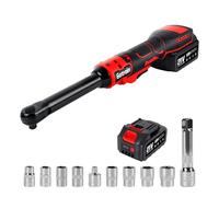Gotrain Kit di chiavi a cricchetto senza fili 21V 3/8" 80N·m cricchetto elettrico a velocità variabile, batteria e caricabatterie da 2,0 Ah, 8 prese, adattatore da 1/4", barra di estensione da 3