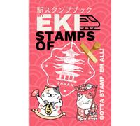 Gotta stamp 'em all: 4" x 6" Japan Travel stamp book for Collecting Eki Stamps at Train Stations, theme parks, Shrines and Other Hidden Wonders one ... Seniors - Passport size - Pinky cat design