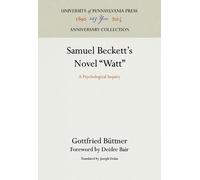 Gottfried Büttner Samuel Beckett's Novel "Watt" (Copertina rigida)