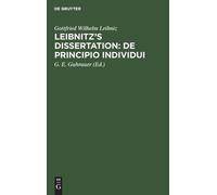 Gottfried Wilhelm Leibniz Leibnitz's Dissertation (Copertina rigida)